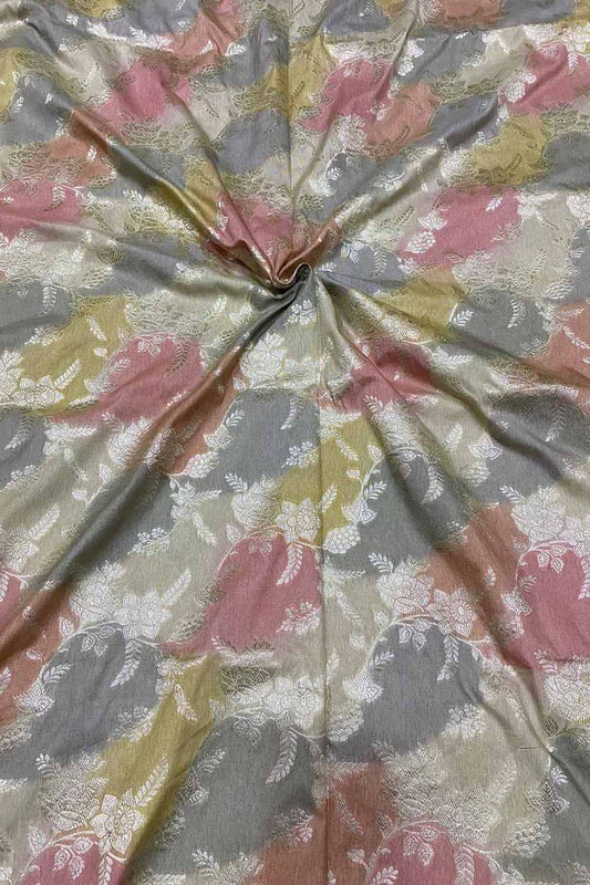 Vibrant Banarasi Silk: Multicolor Brush Dyed - Luxurion World