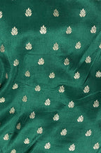 Green Banarasi Silk Fabric ( 1 Mtr ) - Luxurion World