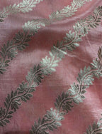 Pink Banarasi Silk Fabric ( 1 Mtr ) - Luxurion World