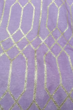 Purple Banarasi Dola Silk Fabric ( 1 Mtr ) - Luxurion World