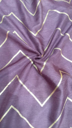 Purple Banarasi Dola Silk Fabric ( 1 Mtr ) - Luxurion World