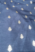 Blue Banarasi Dola Silk Fabric ( 1 Mtr ) - Luxurion World