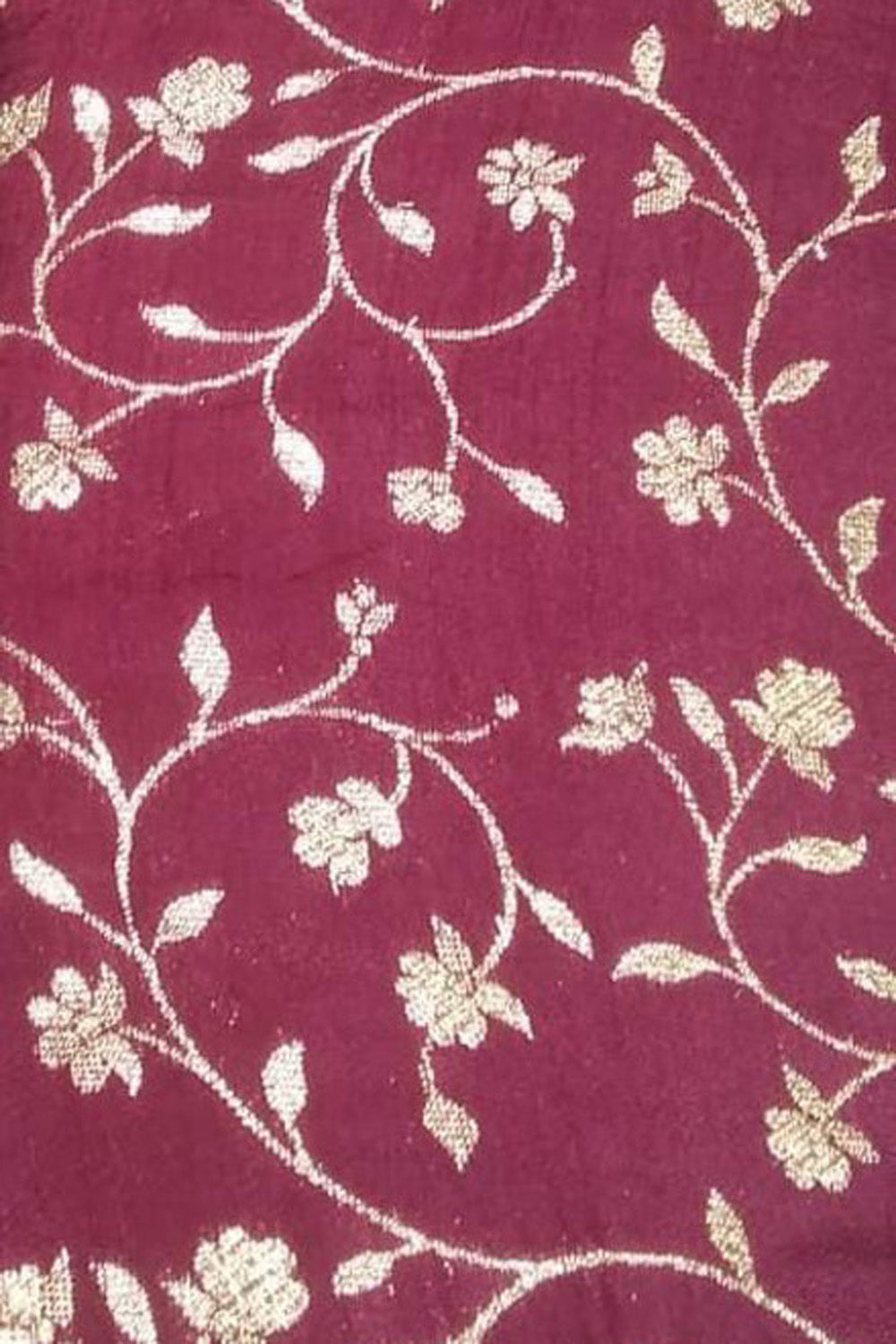 Maroon Banarasi Dola Silk Fabric ( 1 Mtr )