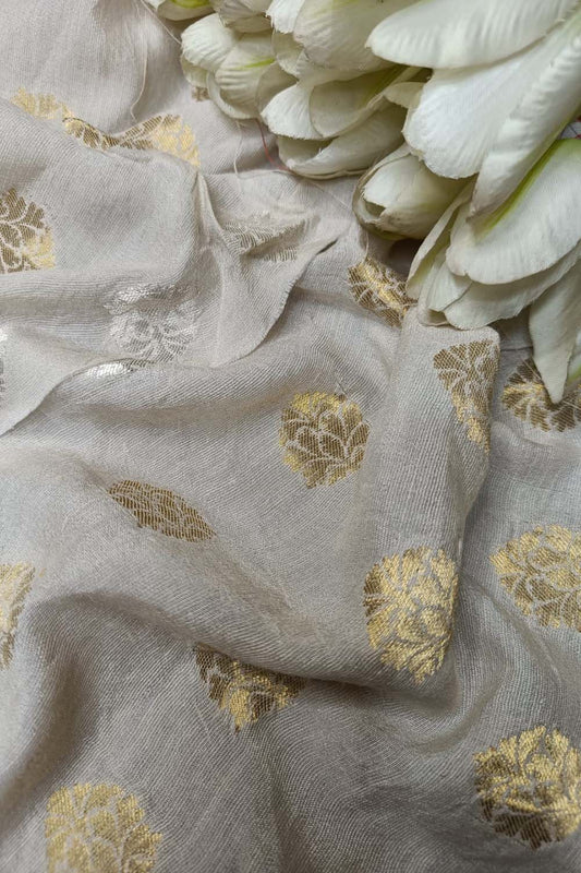 Vibrant Dyeable Banarasi Moonga Silk Fabric