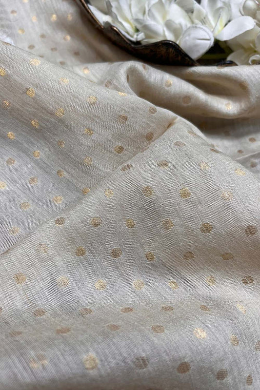 Exquisite Dyeable Banarasi Moonga Silk Fabric (0.5 Mtr)