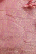 Pink Banarasi Brocade Silk Fabric ( 1 Mtr ) - Luxurion World
