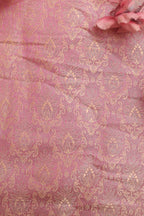 Pink Banarasi Brocade Silk Fabric ( 1 Mtr ) - Luxurion World