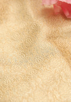 Golden Banarasi Brocade Silk Fabric ( 1 Mtr ) - Luxurion World