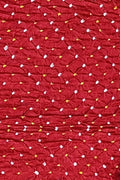Red Bandhani Pure Gajji Silk Fabric ( 3 Mtr ) - Luxurion World