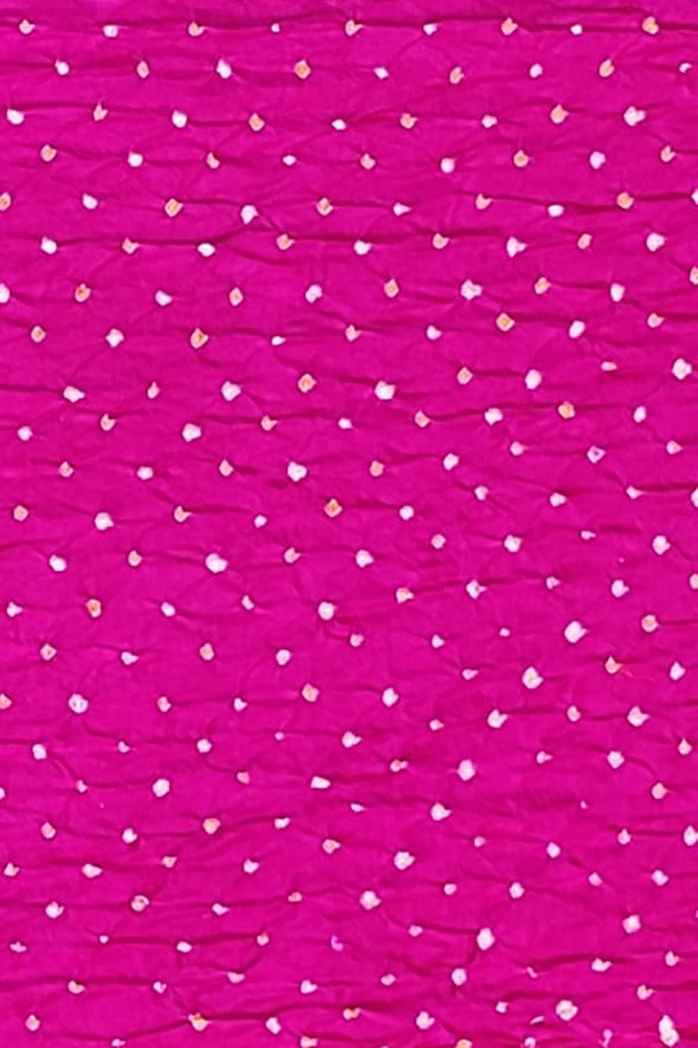 Pink Bandhani Pure Gajji Silk Fabric ( 3 Mtr ) - Luxurion World