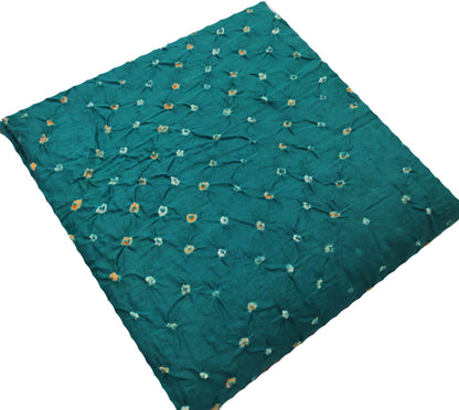 Blue Bandhej Cotton Silk Fabric ( 1 Mtr ) - Luxurion World
