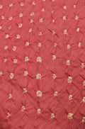Pink Bandhej Cotton Silk Fabric  ( 1 Mtr ) - Luxurion World