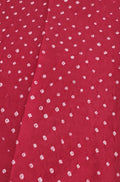 Red Bandhani Cotton Silk Fabric ( 1 Mtr ) - Luxurion World