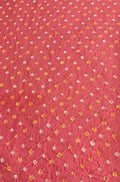 Pink Bandhani Cotton Silk Fabric ( 1 Mtr ) - Luxurion World