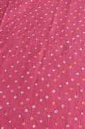 Pink Bandhani Cotton Silk Fabric ( 1 Mtr ) - Luxurion World