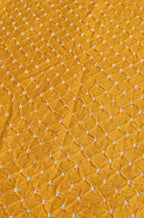 Yellow Bandhani Cotton Silk Fabric ( 1 Mtr ) - Luxurion World