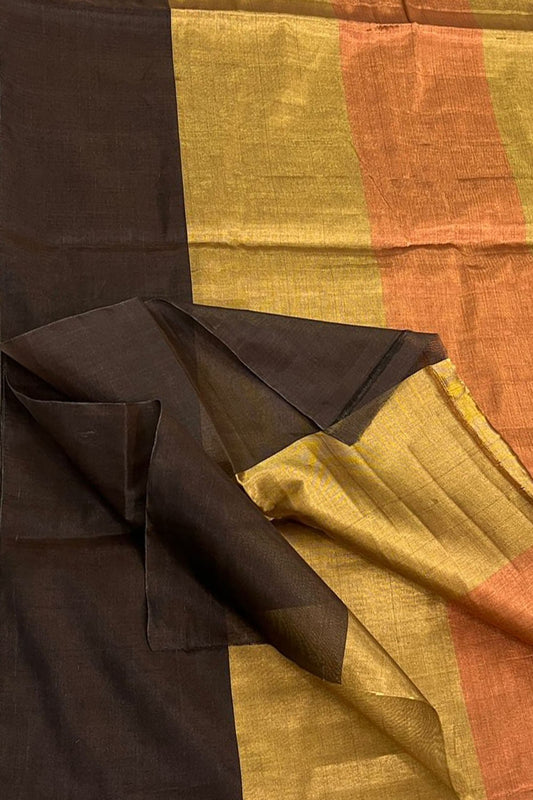 Multicolor Handloom Chanderi Pure Tissue Silk Fabric ( 1 Mtr ) - Luxurion World