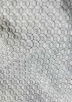 Off White Embroidered Chikankari Cotton Fabric ( 1 Mtr ) - Luxurion World