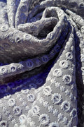 Grey Embroidered Chikankari Georgette Sequins Work Fabric ( 1 Mtr ) - Luxurion World