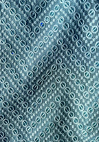 Blue Embroidered Chikankari Georgette Sequins Work Fabric ( 1 Mtr ) - Luxurion World