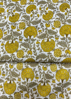 Off White Digital Printed Cotton Fabric ( 1 Mtr ) - Luxurion World