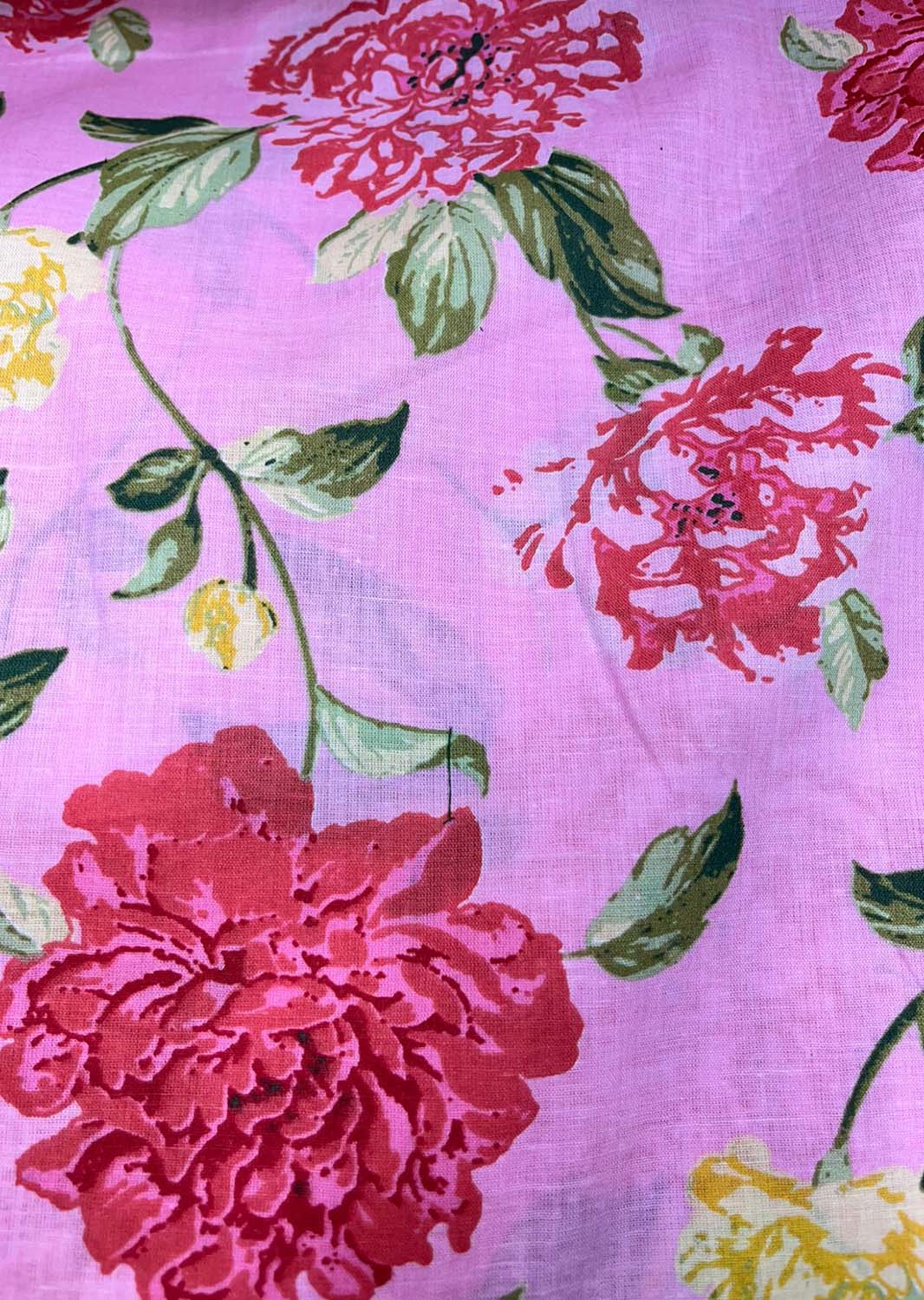 Pink Digital Printed Cotton Fabric ( 1 Mtr ) - Luxurion World