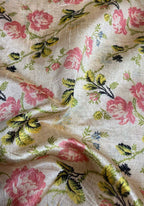 Pastel Digital Printed Tussar Silk Fabric ( 1 Mtr ) - Luxurion World