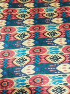 Multicolor Digital Printed Tussar Silk Fabric ( 1 Mtr ) - Luxurion World