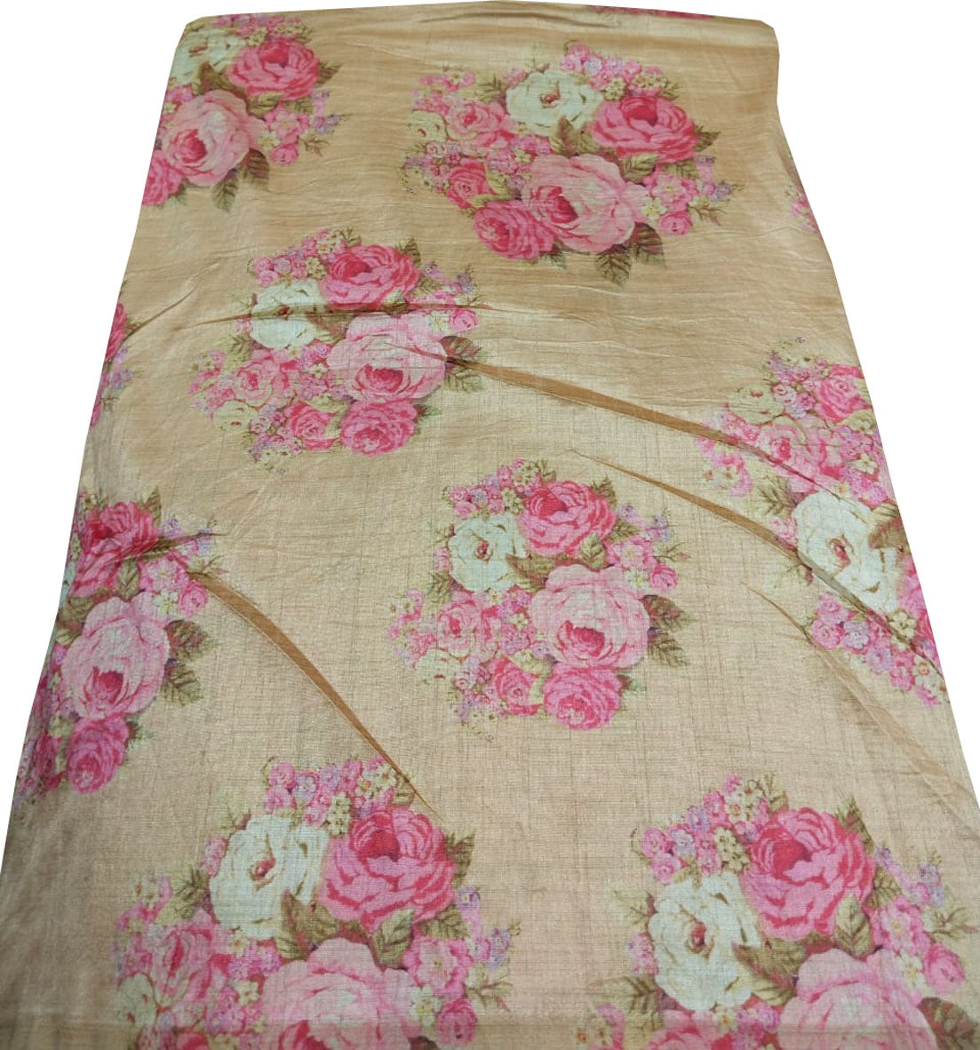Pastel Digital Printed Tussar Silk Fabric ( 1 Mtr ) - Luxurion World