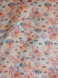 Multicolor Digital Printed Tussar Silk Fabric ( 1 Mtr ) - Luxurion World