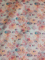 Multicolor Digital Printed Tussar Silk Fabric ( 1 Mtr ) - Luxurion World