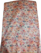 Multicolor Digital Printed Tussar Silk Fabric ( 1 Mtr ) - Luxurion World