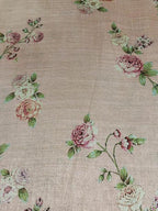 Pastel Digital Printed Tussar Silk Fabric ( 1 Mtr ) - Luxurion World