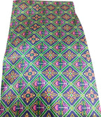 Multicolor Digital Printed Tussar Silk Fabric ( 1 Mtr ) - Luxurion World