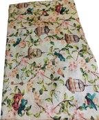 Pastel Digital Printed Tussar Silk Fabric ( 1 Mtr ) - Luxurion World