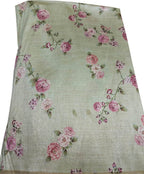Green Digital Printed Tussar Silk Fabric ( 1 Mtr ) - Luxurion World