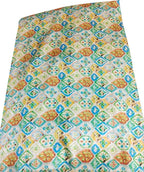 Multicolor Digital Printed Tussar Silk Fabric ( 1 Mtr ) - Luxurion World