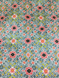 Grey Digital Printed Tussar Silk Fabric ( 1 Mtr ) - Luxurion World