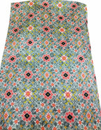 Grey Digital Printed Tussar Silk Fabric ( 1 Mtr ) - Luxurion World