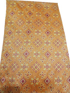 Orange Digital Printed Tussar Silk Fabric ( 1 Mtr ) - Luxurion World