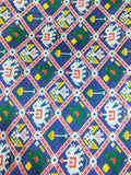 Blue Digital Printed Tussar Silk Fabric ( 1 Mtr ) - Luxurion World