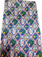 Blue Digital Printed Tussar Silk Fabric ( 1 Mtr ) - Luxurion World