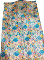 Multicolor Digital Printed Tussar Silk Fabric ( 1 Mtr ) - Luxurion World
