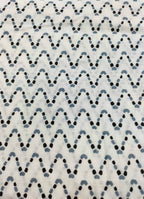 Stylish White Cotton Fabric with Digital Print - 1 Mtr Length - Luxurion World