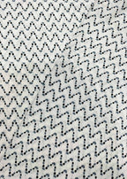 Stylish White Cotton Fabric with Digital Print - 1 Mtr Length - Luxurion World
