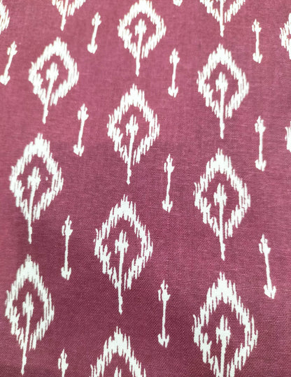Pink Cotton Fabric with Digital Print - 1 Mtr Length