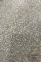 Pastel Kantha Hand Embroidered Pure Tussar Silk Fabric ( 1 Mtr ) - Luxurion World