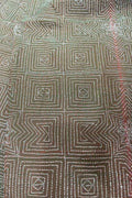 Pastel Kantha Hand Embroidered Pure Tussar Silk Fabric ( 1 Mtr ) - Luxurion World