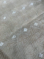Pastel Kantha Hand Embroidered Pure Tussar Silk Fabric ( 1 Mtr ) - Luxurion World