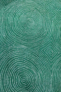 Green Kantha Hand Embroidered Pure Tussar Silk Fabric ( 1 Mtr ) - Luxurion World